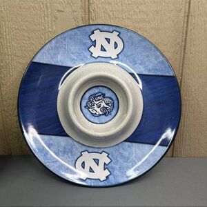 Vintage North Carolina Tar Heels Serving Tray Veggie Plate Collegiate Tailgate